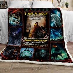 I Am A Wolf Sofa Throw Blanket Geembi™