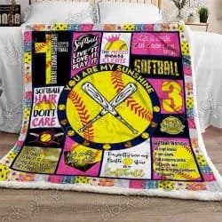 My Sunshine Softball Sofa Throw Blanket Geembi™