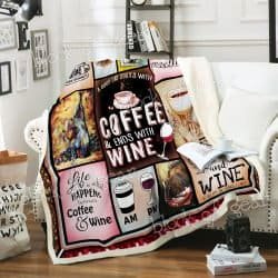 Wine & Coffee Sofa Throw Blanket CTN21 Geembi™