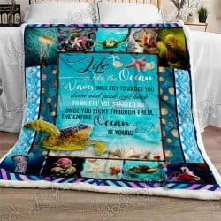Life Is Like The Ocean Sofa Throw Blanket TTL228 Geembi™