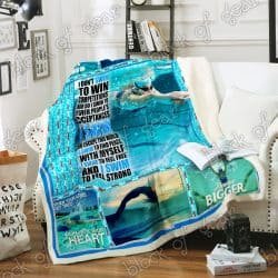 I Swim To Find Peace With Myself Sofa Throw Blanket TTL216 Geembi™