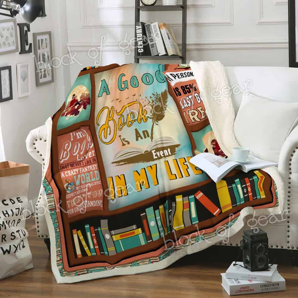 I’m A Book Lover Sofa Fleece Blanket 50x60x80 Made In US 