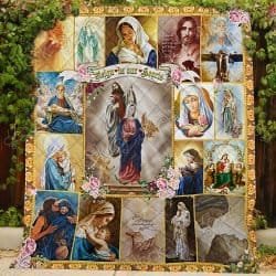 Jesus & Mary Reign In Our Hearts Quilt Geembi™