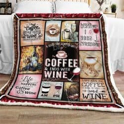 Wine & Coffee Sofa Throw Blanket CTN21 Geembi™