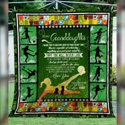 To My Granddaughter, Soccer Quilt Geembi™
