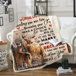 To My Wife - Deer Sofa Throw Blanket Geembi™