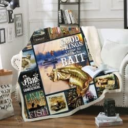 Good Things Come To Those Who Bait, Fishing Sofa Throw Blanket Geembi™