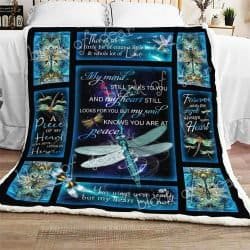 Dragonfly - My Soul Knows You Are At Peace Sofa Throw Blanket Geembi™