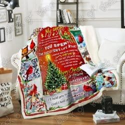 My Husband My Angel Merry Christmas Sofa Throw Blanket Geembi™