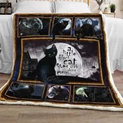 A Little Black Cat Goes With Everything Sofa Throw Blanket Geembi™