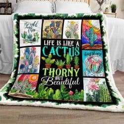 Life Is Like A Cactus Sofa Throw Blanket Geembi™