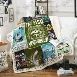 Fishing Life - The Fish Is Calling And I Must Go Sofa Throw Blanket NH147 Geembi™