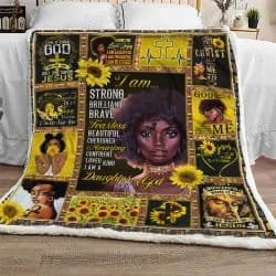 I Am  A Daughter Of God, Black Woman Sofa Throw Blanket Geembi™
