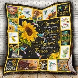 Hummingbirds And Sunflower Quilt  Geembi™