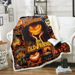 Pumpkin Halloween Drawing Geembi™ Creepy Pumpkin, Halloween Sofa Throw Blanket