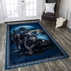 Geembi™ Mountain Wolf Living Room Rug