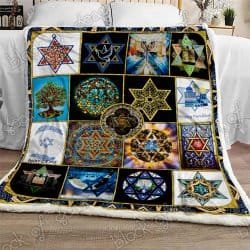 Star Of David Jewish Sofa Throw Blanket Geembi™