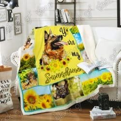 You Are My Sunshine, German Shepherd Sofa Throw Blanket NH161 Geembi™