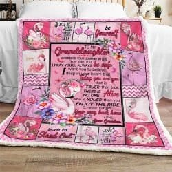 To My Granddaughter - Flamingo Sofa Throw Blanket  Geembi™
