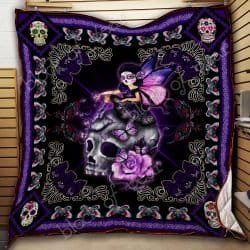 Purple Skull Girl Quilt Geembi™