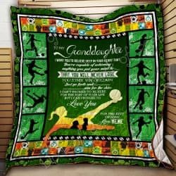 To My Granddaughter, Soccer Quilt Geembi™