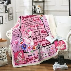To My Granddaughter - Flamingo Sofa Throw Blanket  Geembi™
