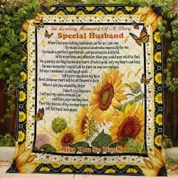 In Loving Memory Of A Very Special Husband Quilt Geembi™