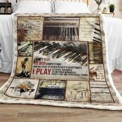 I Don't Play Piano To Win Competitions Sofa Throw Blanket  Geembi™