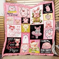 Pigs Make Me Happy Quilt NH160 Geembi™