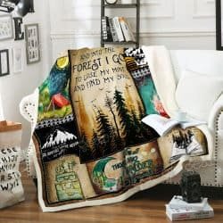And Into The Forest I Go To Lose My Mind And Find My Soul  Sofa Throw Blanket  Geembi™