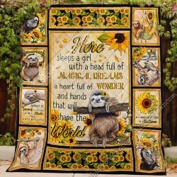 Sloth  And Sunflower  Quilt Geembi™