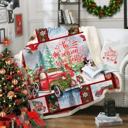 'Tis The Season To Be Jolly, Christmas Sofa Throw Blanket Geembi™