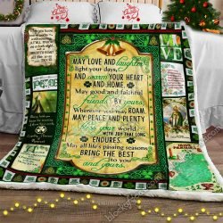 Irish Christmas Blessings For You Sofa Throw Blanket Geembi™