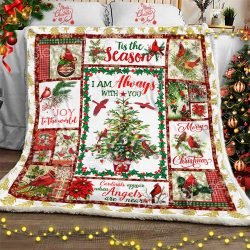 I Am Always With You, Cardinal Christmas Sofa Throw Blanket Geembi™