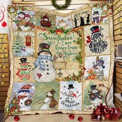 Snowflakes Are Kisses from Heaven , Snowman  Quilt  Geembi™