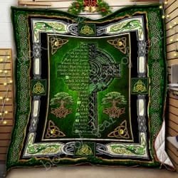 May God Fill Your Heart With Gladness To Cheer You, Irish Celtic Cross Quilt Geembi™