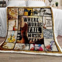 Where Words Fail, Music Speaks Sofa Throw Blanket SHB005 Geembi™