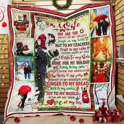 To My Wife - Love Of My Life Christmas Quilt Geembi™