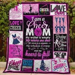 I Am A Cheerleading Mom  Quilt  Geembi™