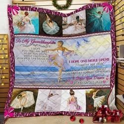 To My Granddaughter, Love Nana & Papa – Ballet Quilt TH679SC1 Geembi™