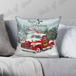 Geembi™ Merry Christmas, Red Truck And Cardinal Cushion Cover NH211