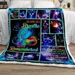 As Long As I Breathe, You'll Be Remembered Sofa Throw Blanket SHB004 Geembi™