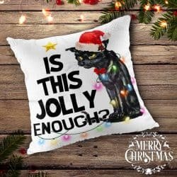 Geembi™ Is This Jolly Enough , Cat Cushion Cover