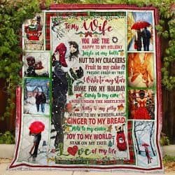 To My Wife - Love Of My Life Christmas Quilt Geembi™