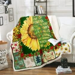 I Will Love You Forever, My Mommy - Sunflower Sofa Throw Blanket Geembi™