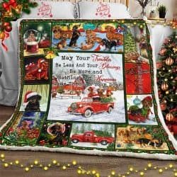 Christmas Dachshund  Sofa Throw Blanket  Geembi™