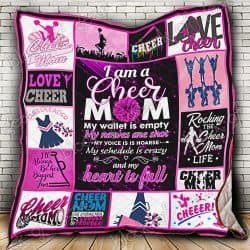 I Am A Cheerleading Mom Sofa Throw Blanket  Geembi™