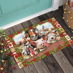 Geembi™ Have Yourself A Merry Little Christmas, Farm Animals Doormat