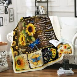 Dragonfly And Sunflower Sofa Throw Blanket  Geembi™