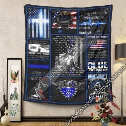 Geembi™ A Warrior Of Christ Thin Blue Line Tapestry Wall Hanging